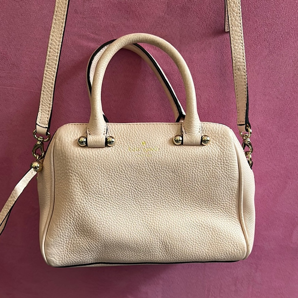 Kate Spade Rose Pink Satchel with Structured Design and Top Handles